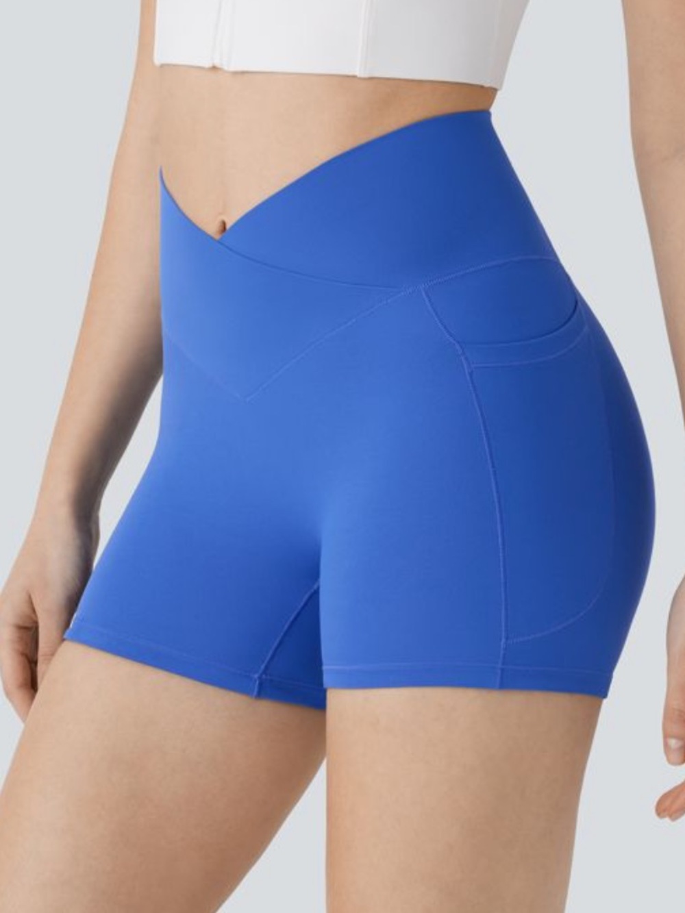 NEW- HALARA Softlyzero Crossover High-Waist Bike Shorts - Blue XL
